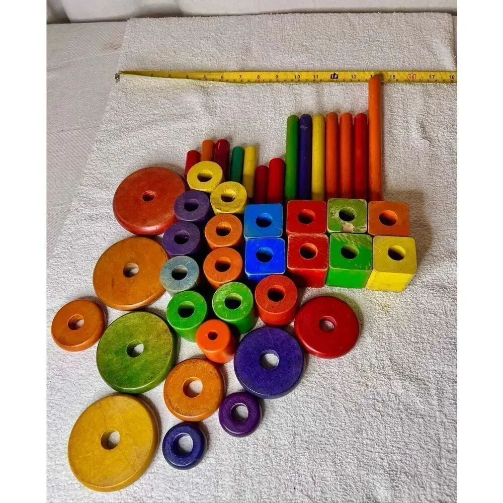 Collectible Set of Vintage Playskool COL-O-ROL BLOCKS
